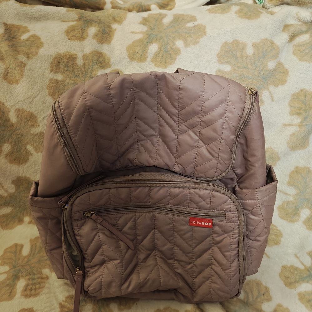 Skip Hop Quilted Backpack in Mauve